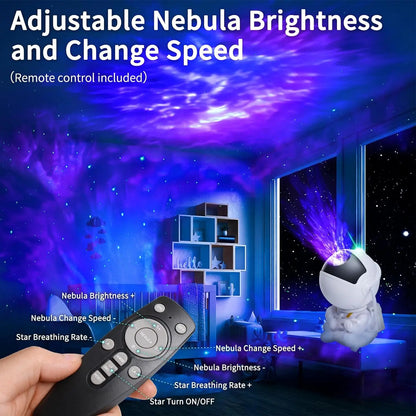 Astronaut Star Projector – LED Galaxy Night Light